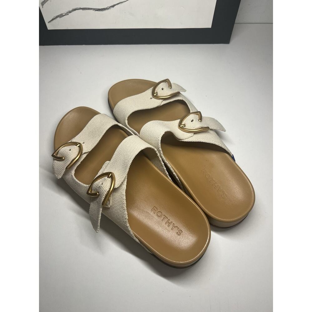 Rothy’s The Buckle Slide In Sea Salt W8.5 - Picture 6 of 15